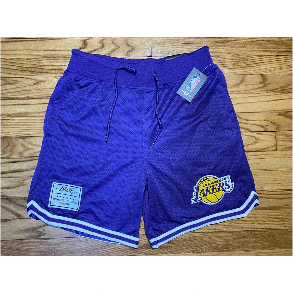 Ultra NBA Active Mesh Basketball Shorts 8” los Angels Lakers New! Men’s Sz L